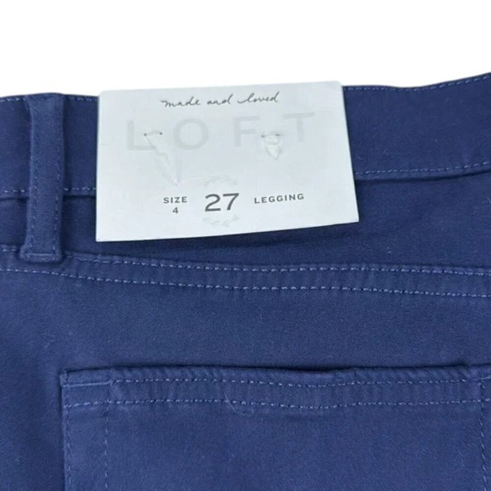 LOFT Leggings Navy Blue Skinny Stretch Pants Women's Size 27 NWT - Picture 9 of 9